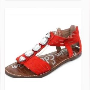 sam elderman calf hair sandal